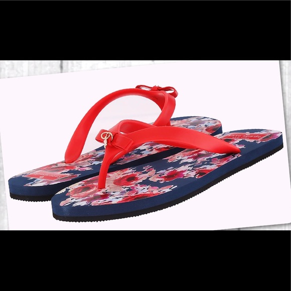 KATE SPADE FiFi FLIP FLOPS SANDALS IN RED 8 - Picture 15 of 16